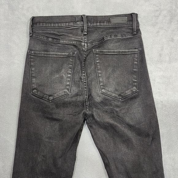 Abercrombie & Fitch Ultra High Rise Super Skinny Ankle 4 Long Black Distressed - Picture 8 of 12